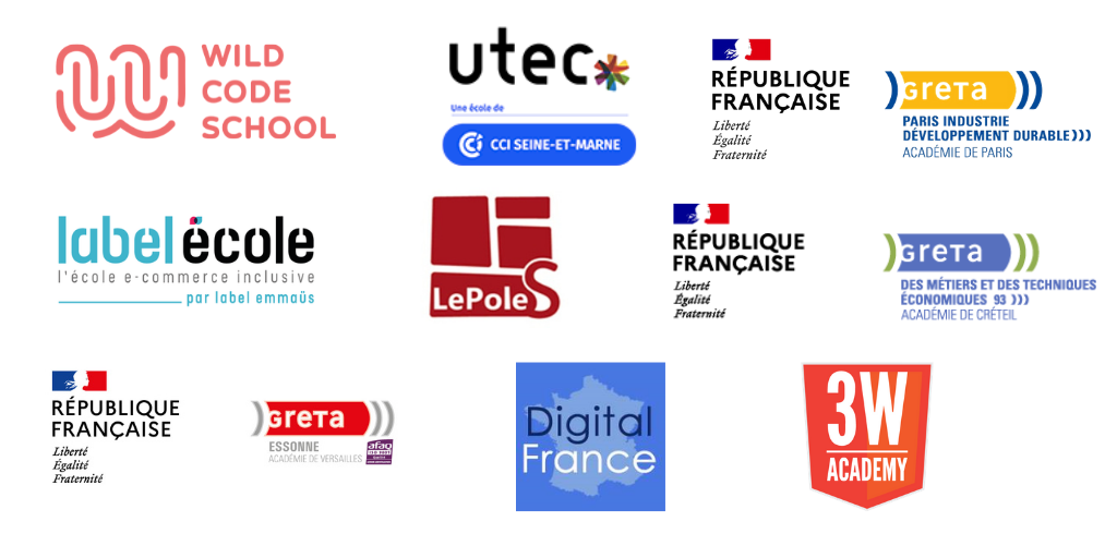 Logos formations labellisées